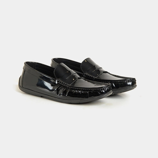 The Pure Patent Moccasins Black.