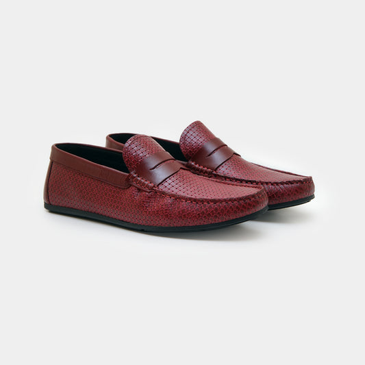 The Racer Moccasins Red.