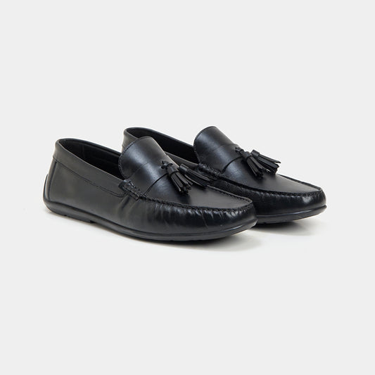 The Old Money Moccasins Black.