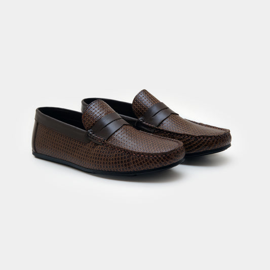 The Racer Moccasins Brown.